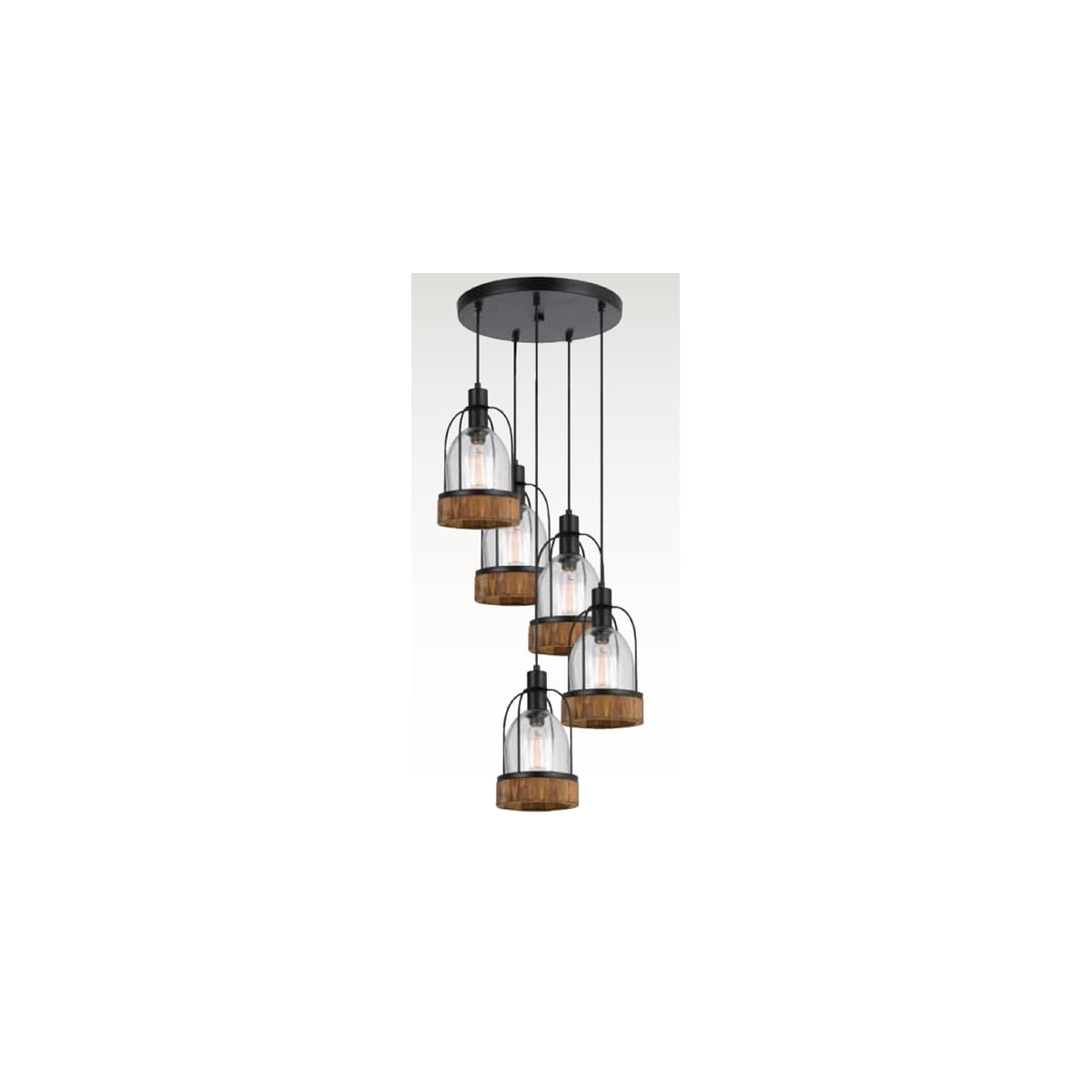 Wooden pendant lights beacon top