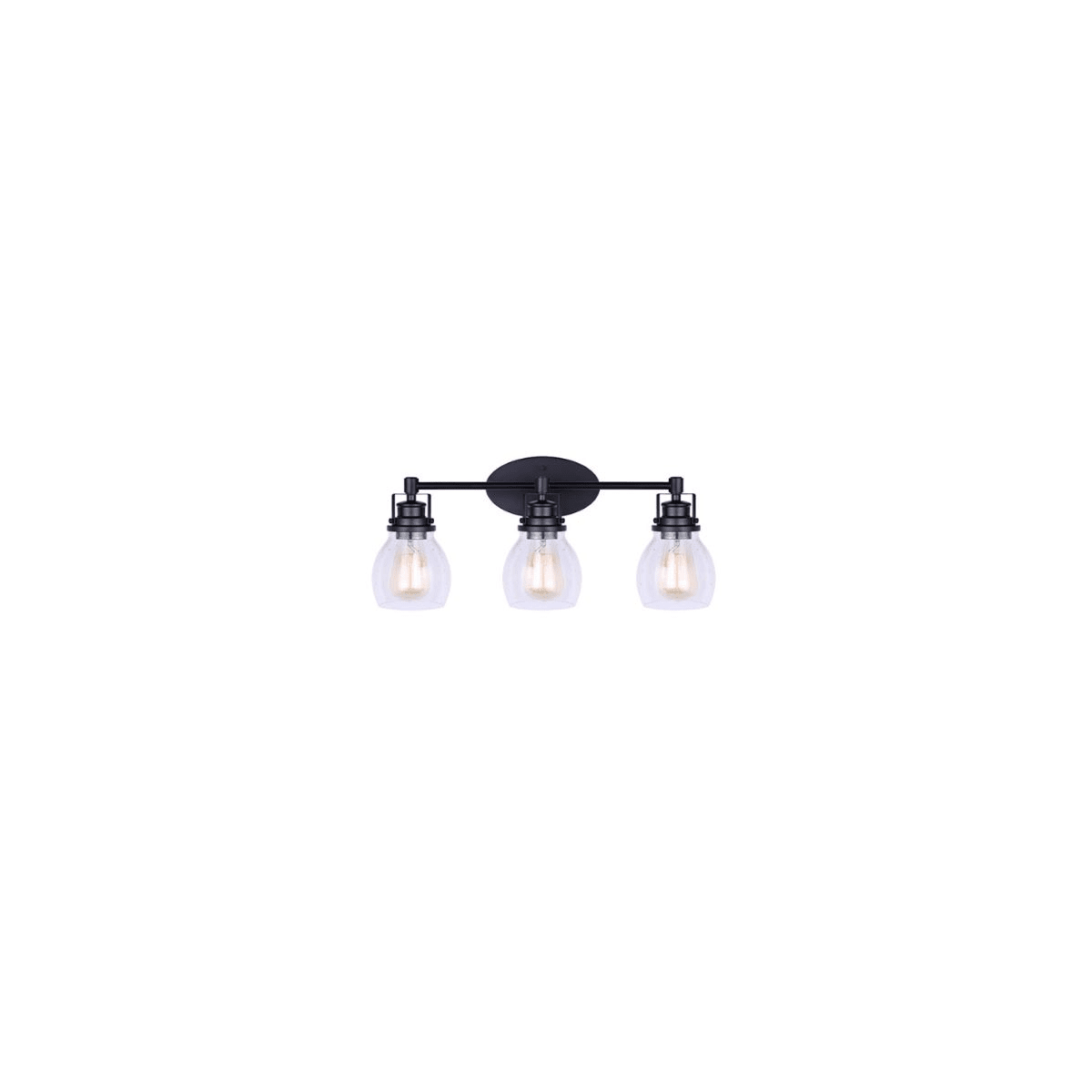 Canarm IVL705A03BK Matte Black Carson 3 Light Vanity Light
