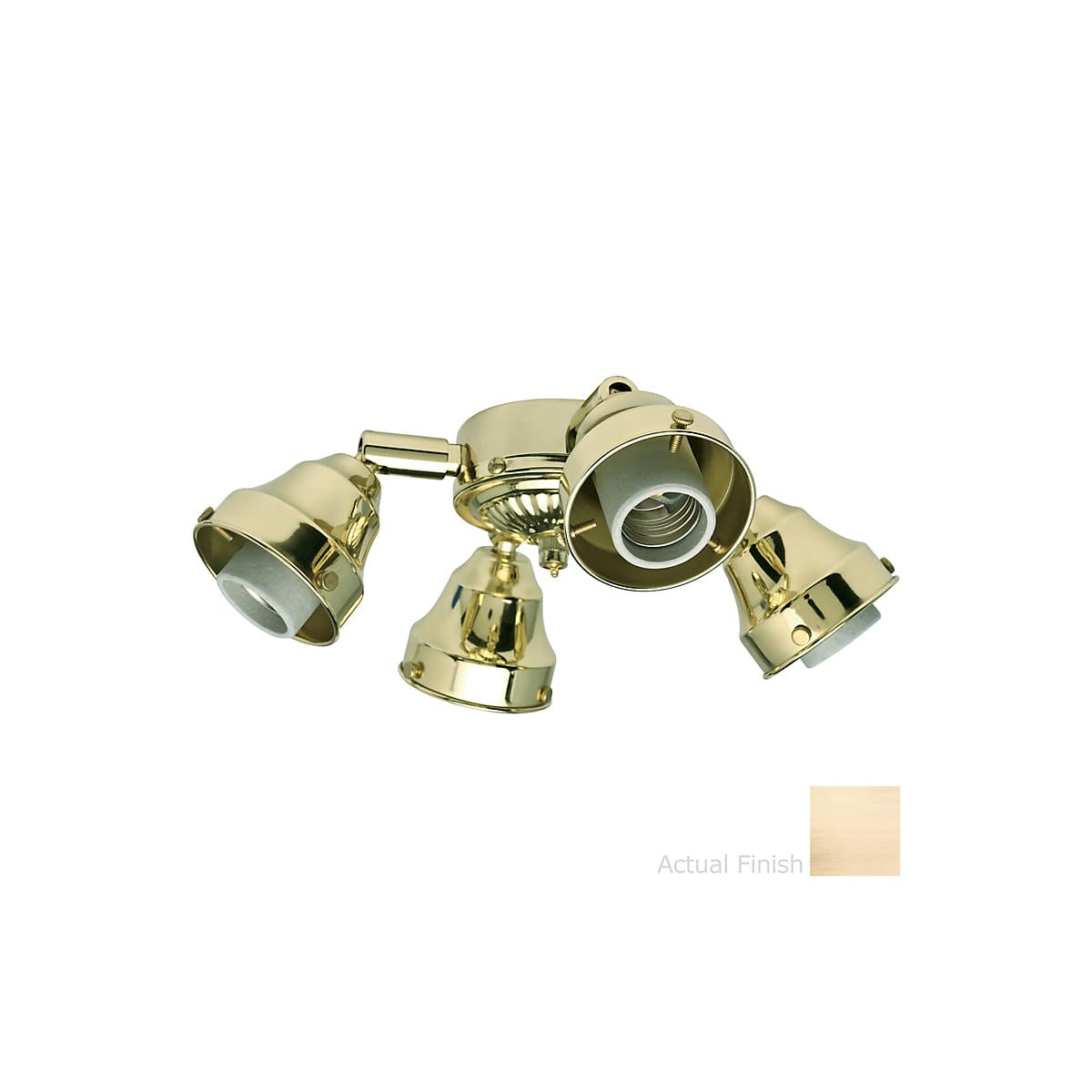 Casablanca K134 9 Classic White Center Stem Four Light Swivel Cfl