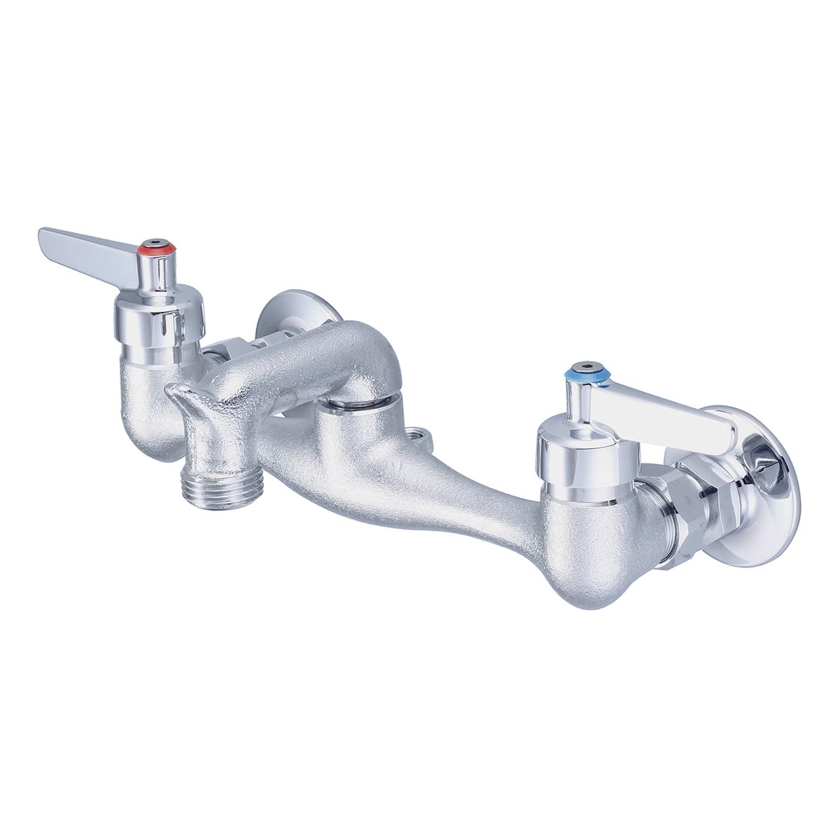 Central Brass 80051 Ulerc Rough Chrome Double Handle Wall Mounted