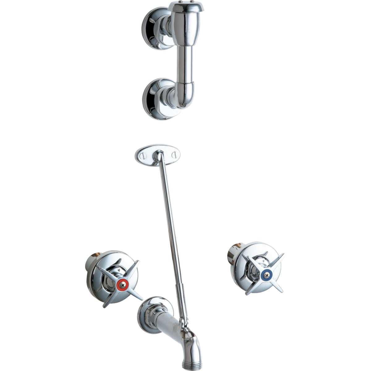 Chicago Faucets 911 Cp Chrome Wall Mounted Service Sink Faucet
