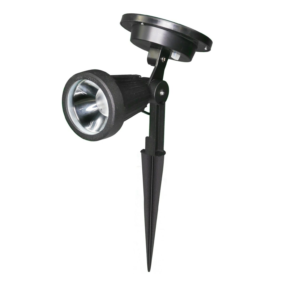 Classy Caps 30-Lumen Black Solar LED Spot Light
