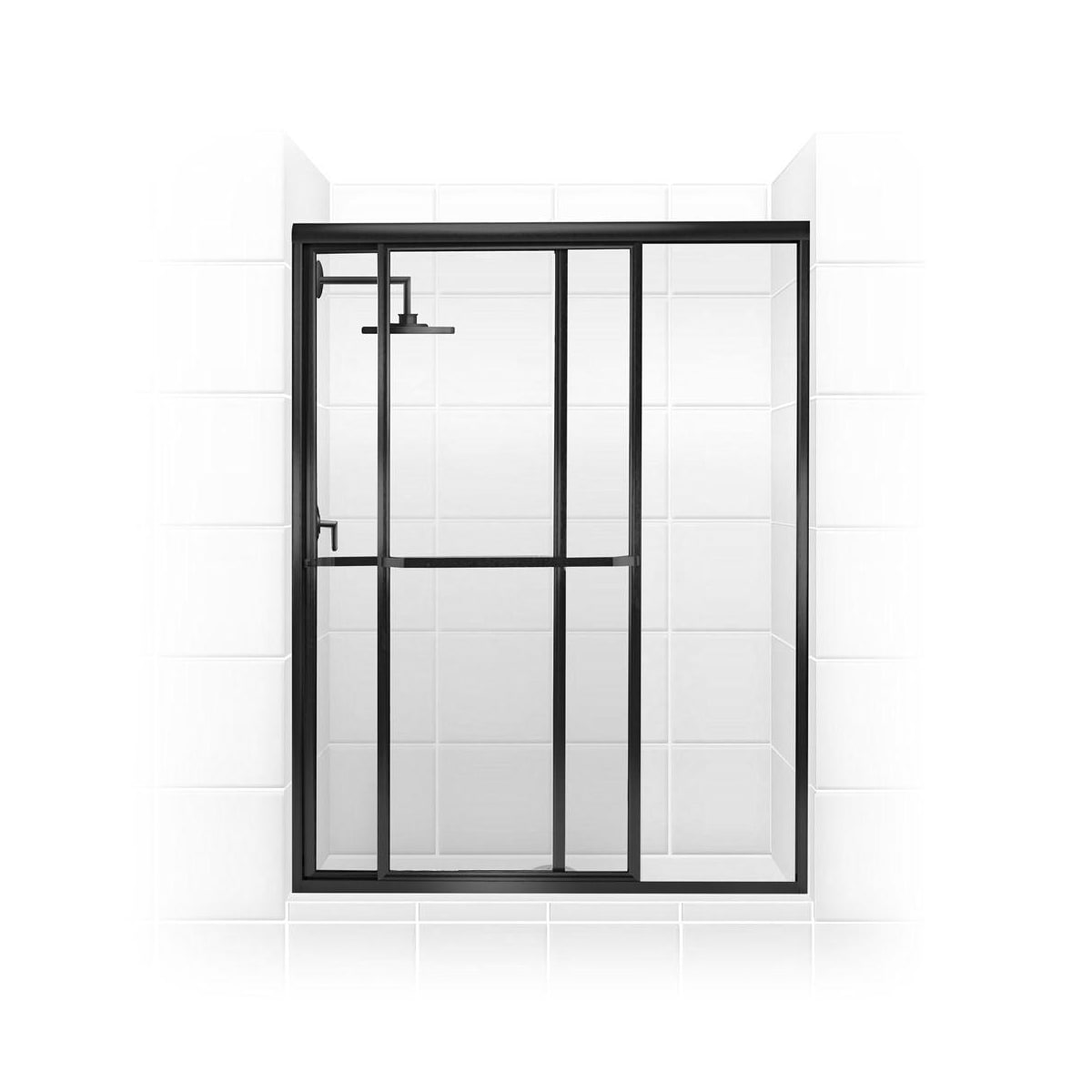 Coastal Shower Doors 1864 66o C Black Bronze Paragon Series 64 X 66 Coastal Shower Doors 1864 66o C