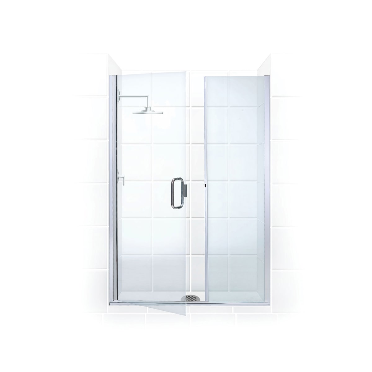 Coastal Shower Doors Hc58il 70b C Chrome Illusion Series 58 X 70 Coastal Shower Doors Hc58il 70b C