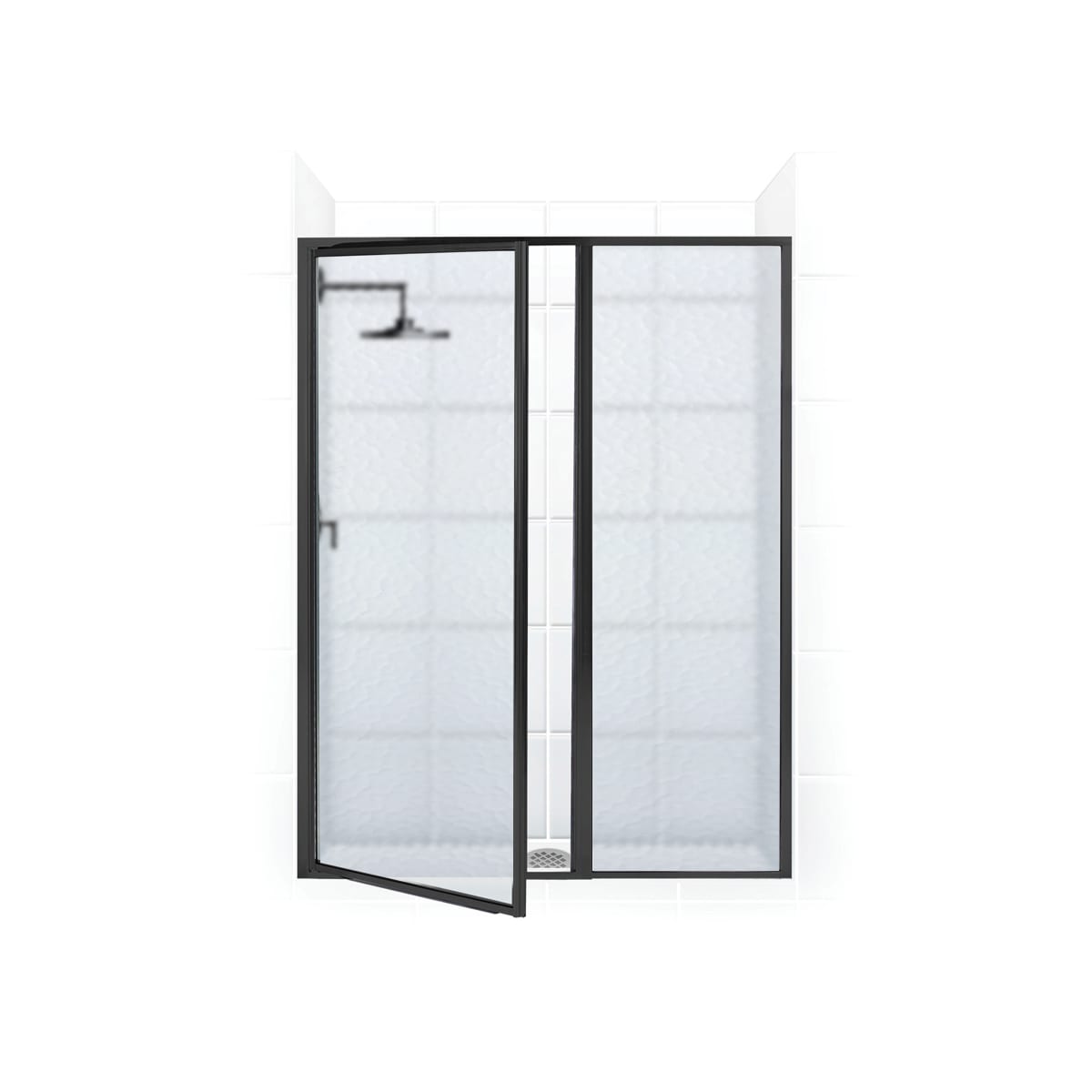 Coastal Shower Doors L31il21 69o A Oil Rubbed Bronze Legend Series 52 X 69 Framed Hinge Swing Shower Door With Inline Panel With Obscure Glass Faucet Com