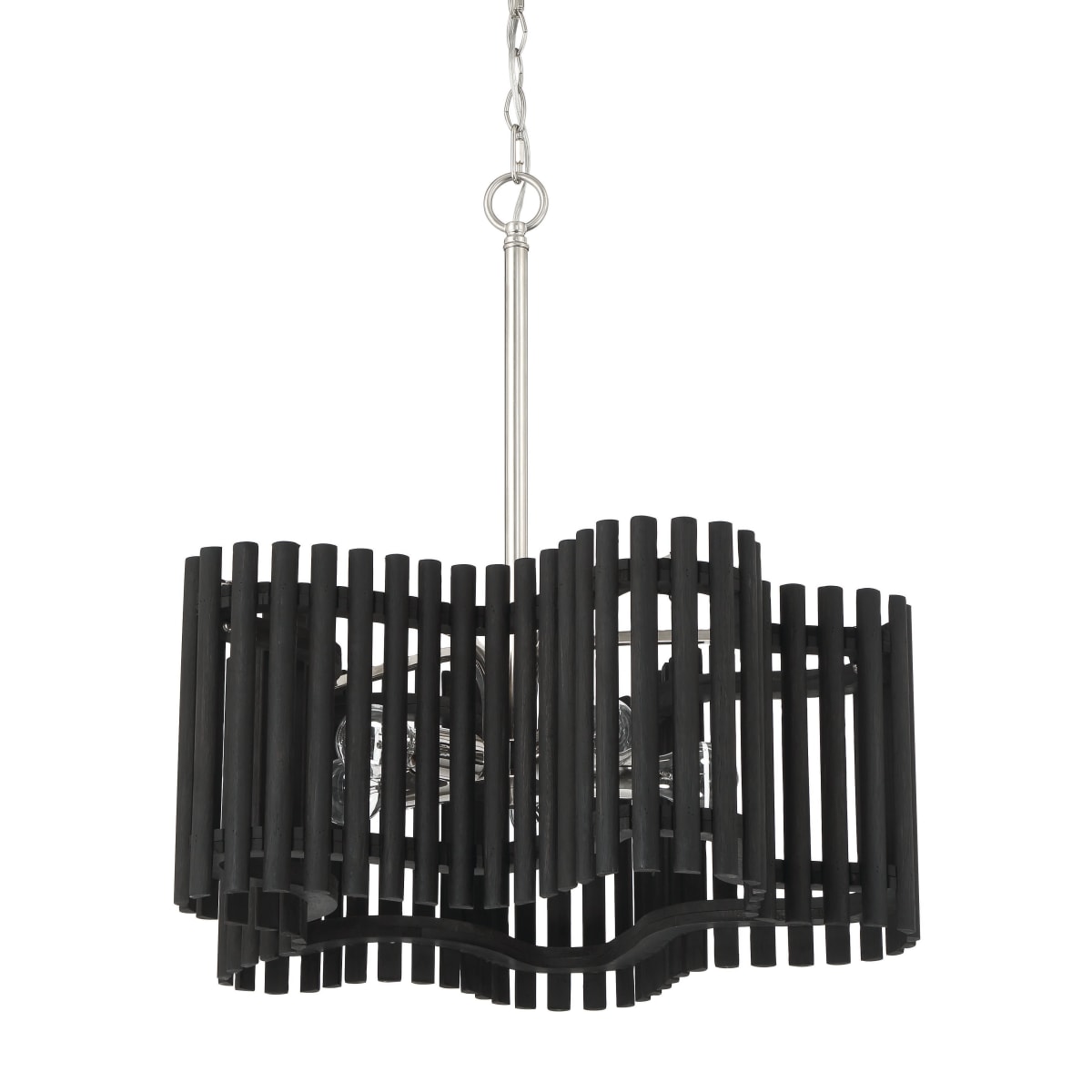 Craftmade 58425-PLNBWN Polished Nickel / Black Freeform 5