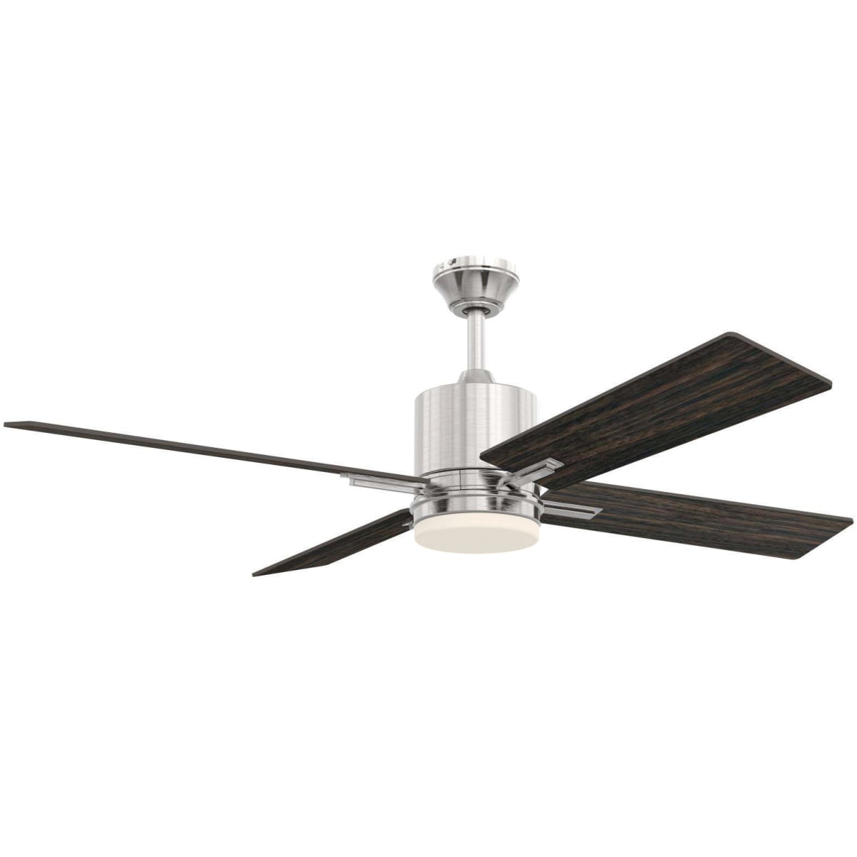 Craftmade Tea52bnk4 Uci Brushed Polished Nickel Teana 52 4 Blade Ceiling Fan Blades Remote Control And Led Light Kit Included Lightingshowplace Com
