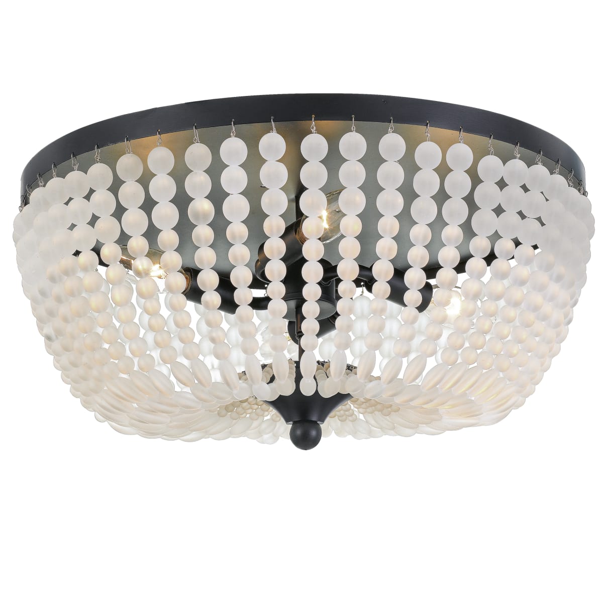 Crystorama 605-MK Rylee 4 Light Matte Black Ceiling Mount