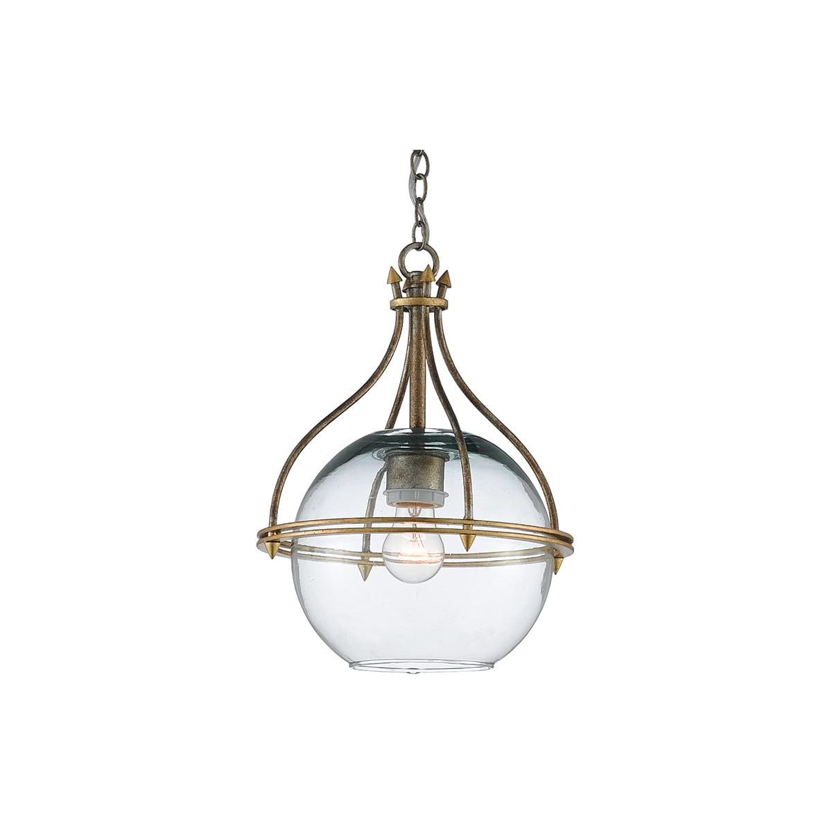 Wide Wrought Iron Mini Pendant 
