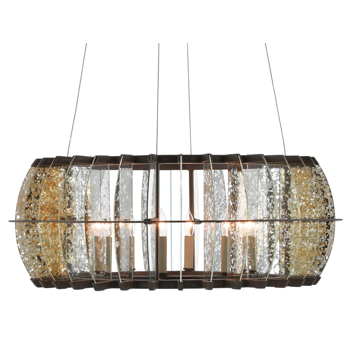 Currey And Company 9000 0327 Light Bronze Gold Zanzibar 8 Light 32 Wide Wrought Iron Drum Chandelier Lightingshowplace Com