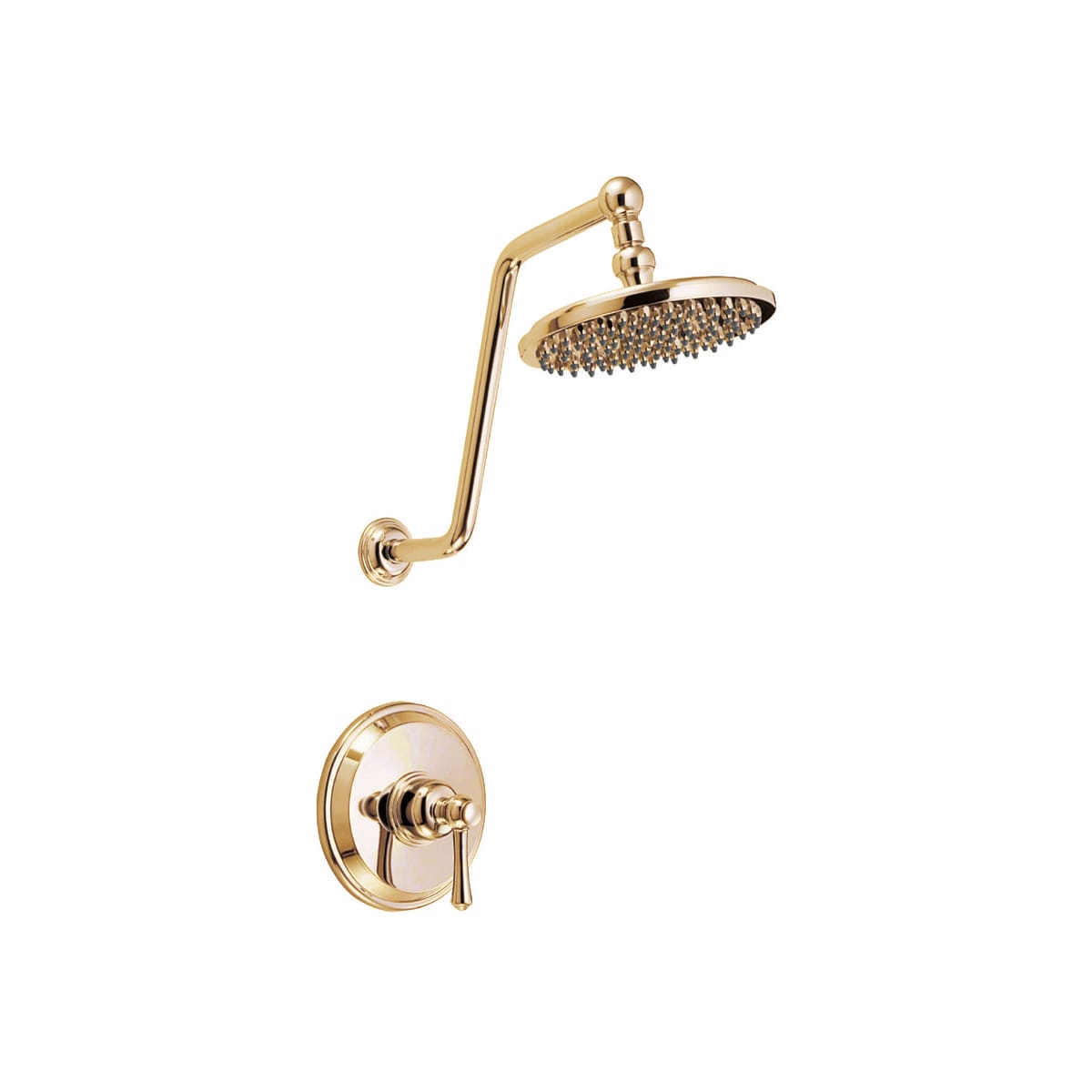 Danze D502657pbv Polished Brass Single Handle Pressure Balanced Shower Only Trim And Valve With Rain Shower Shower Head From The Opulence Series Faucetdirect Com
