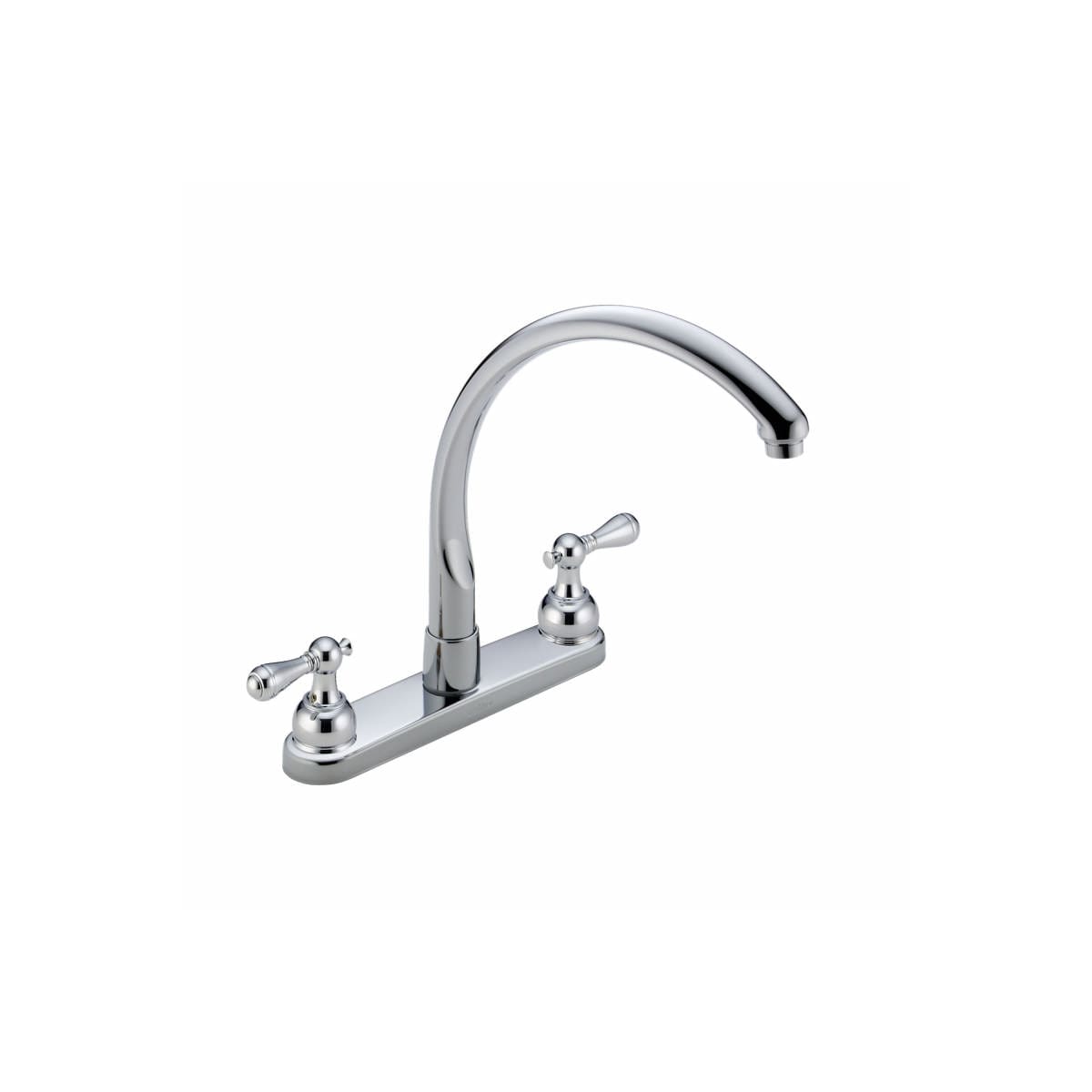 Delta 2176 Lhp Chrome Double Handle Kitchen Faucet Less Handles