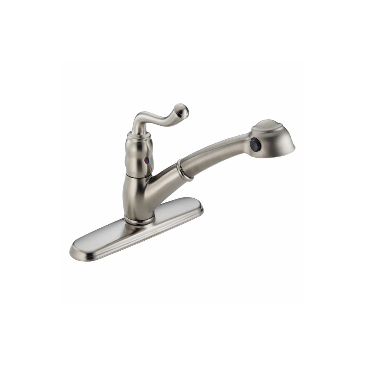 Delta 473SS Stainless Steel Single Handle Pullout Kitchen ...