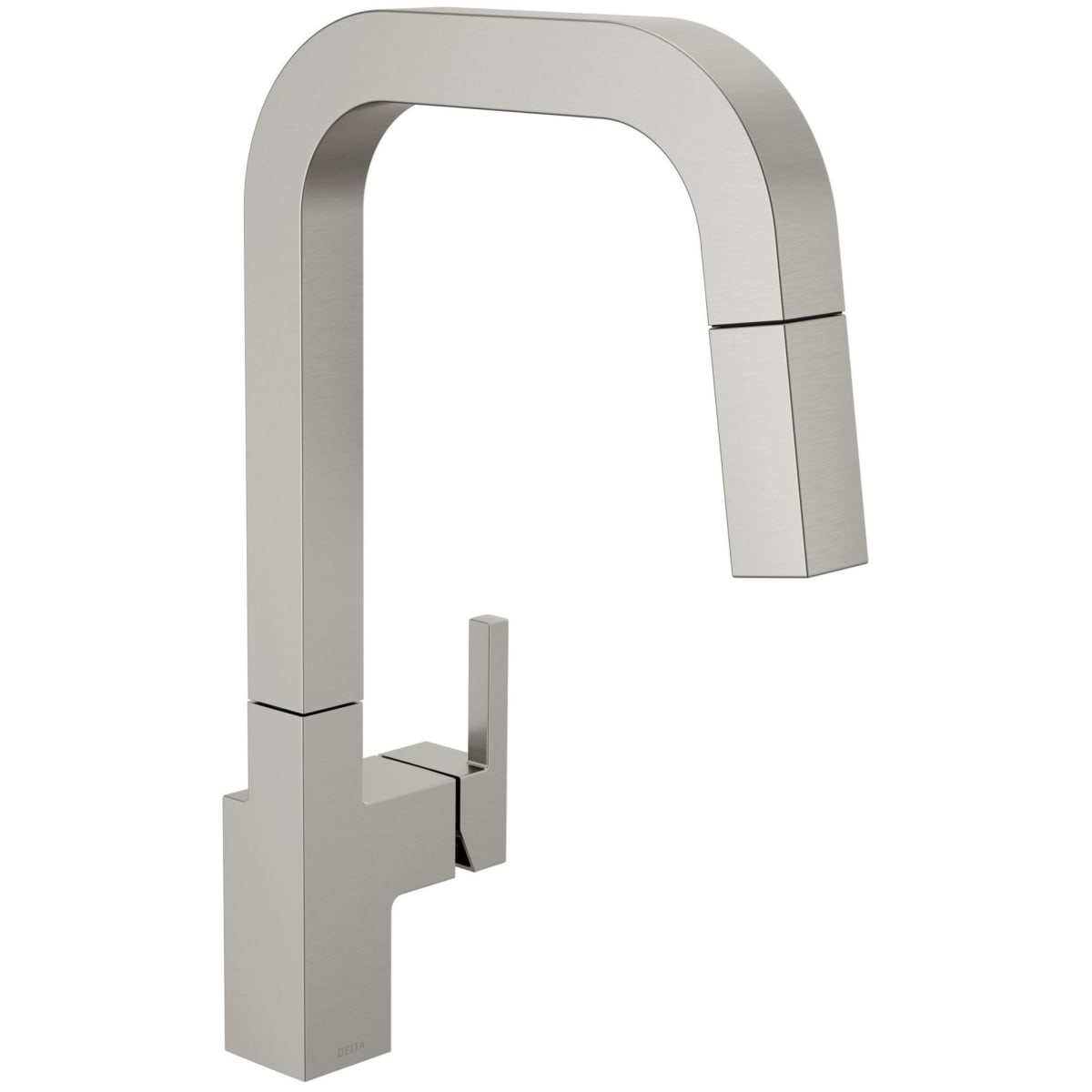 Delta 19825LF-SP SpotShield Stainless Junction 1.8 GPM Single Hole Pull  Down Kitchen Faucet With MagnaTite and Touch-Clean Technology 