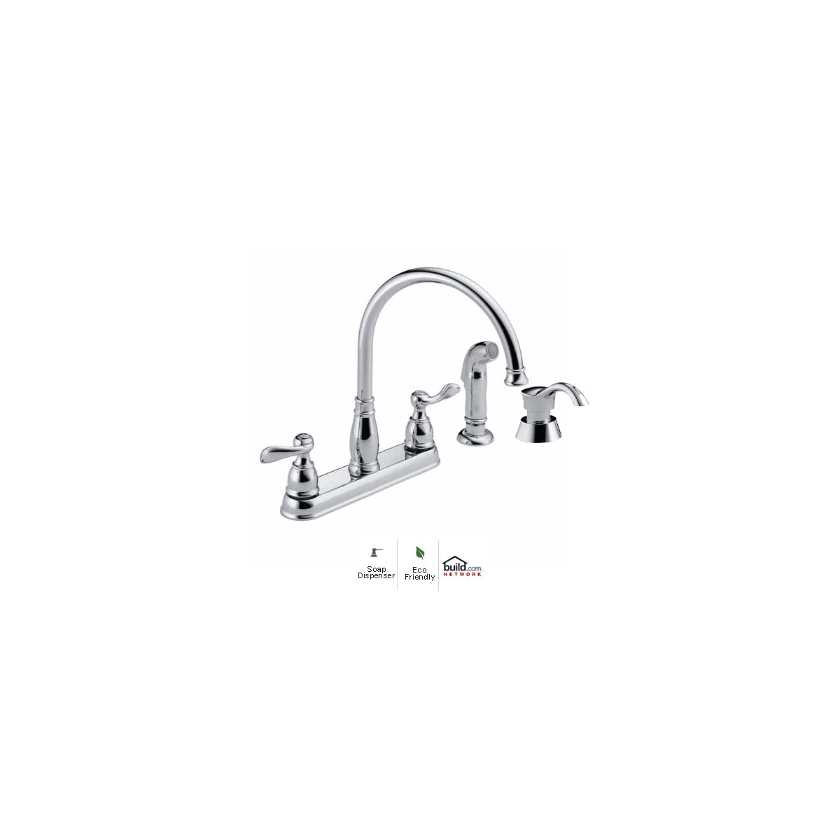 Delta 21996lf Sd Chrome Windemere Kitchen Faucet With Side Spray