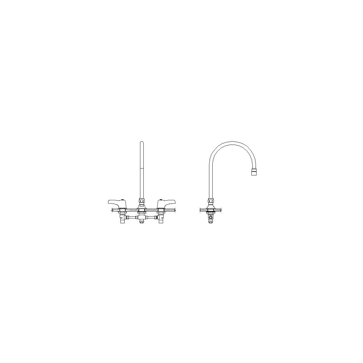 Delta 27c2943 Ls R7 Chrome Commercial Double Handle 1 5 Gpm