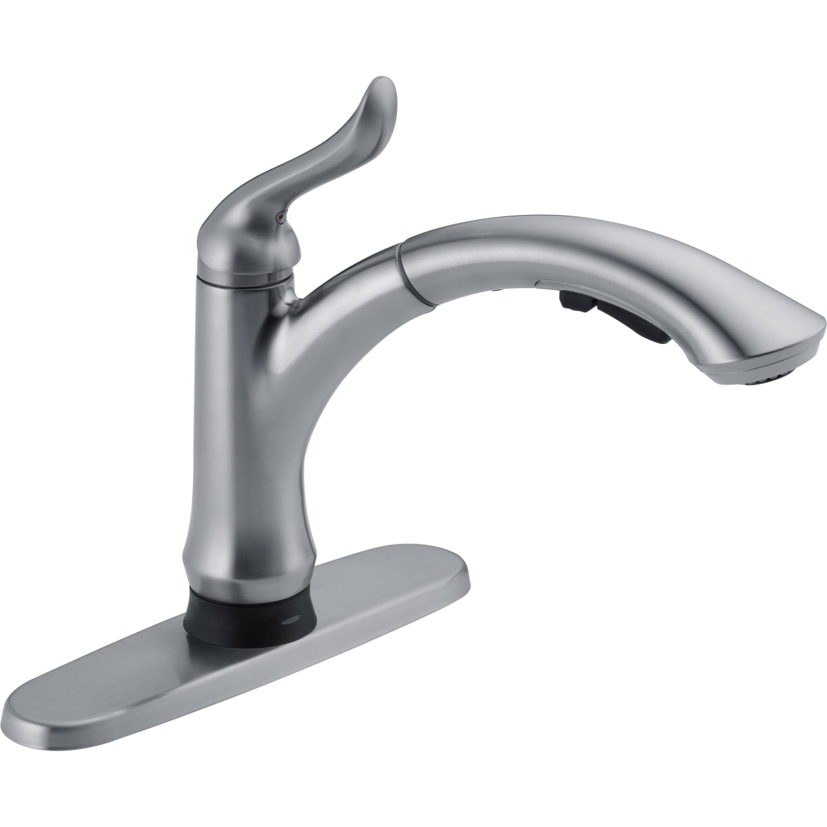 Delta 4353t Dst Chrome Linden Pull Out Kitchen Faucet With On Off Touch Activation Temporary Flow Increase And Optional Base Plate Includes Lifetime Warranty 5 Year On Electronic Parts Faucetdirect Com