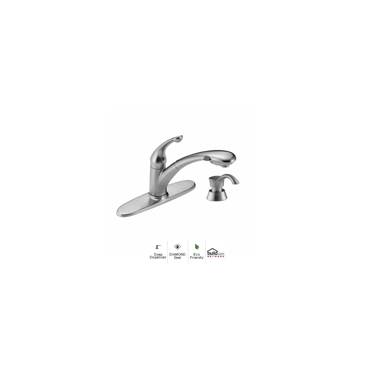 Delta 470 Ar Dst Sd Arctic Stainless Signature Pull Out Kitchen Delta 470 Ar Dst Sd Signature Pull Out Kitchen Faucet