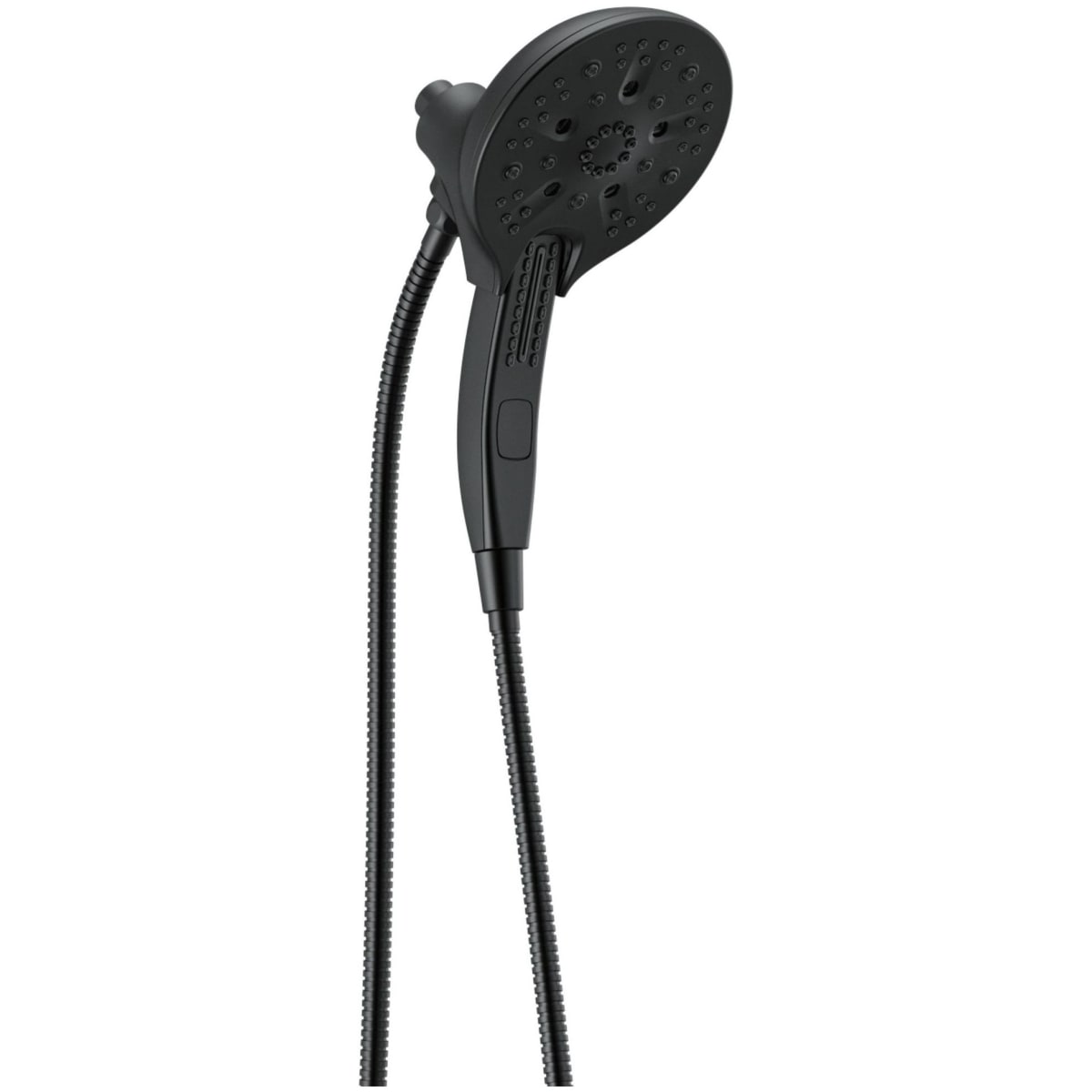 Delta 58620 Bl Pk Matte Black Universal Showering In2ition 1 75 Gpm Multi Function Shower Head With Touch Clean Magnatite And H2okinetic Technology Faucet Com