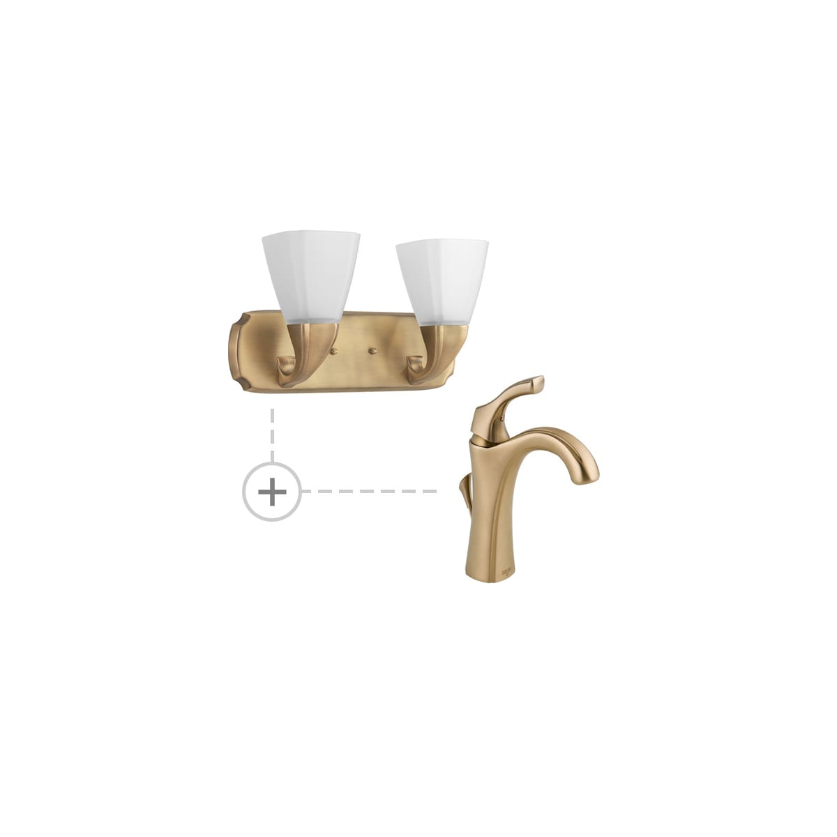 Delta 592 Dst P2847 Champagne Bronze Champagne Bronze Addison Single Hole Bathroom Faucet With Diamond Seal Technology Includes Matching Progress Lighting Two Light Bathroom Fixture Lightingdirect Com