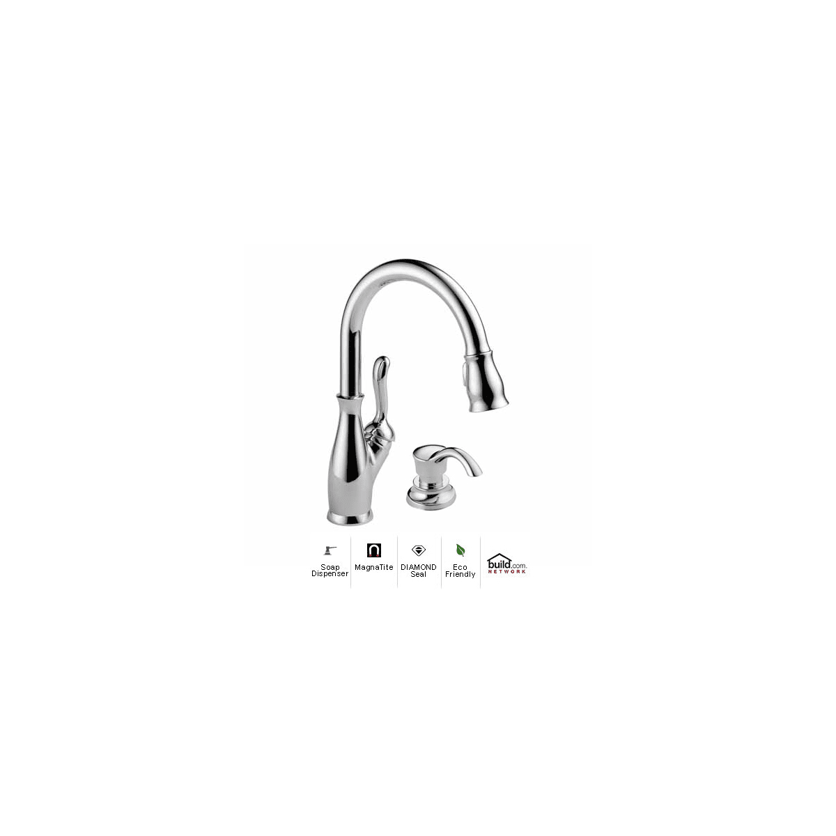 Delta 9178 Dst Sd Chrome Leland Pull Down Kitchen Faucet With Previous