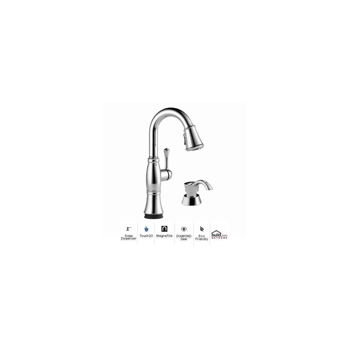 Delta 9997t Dst Sd Chrome Cassidy Pull Down Bar Prep Faucet With