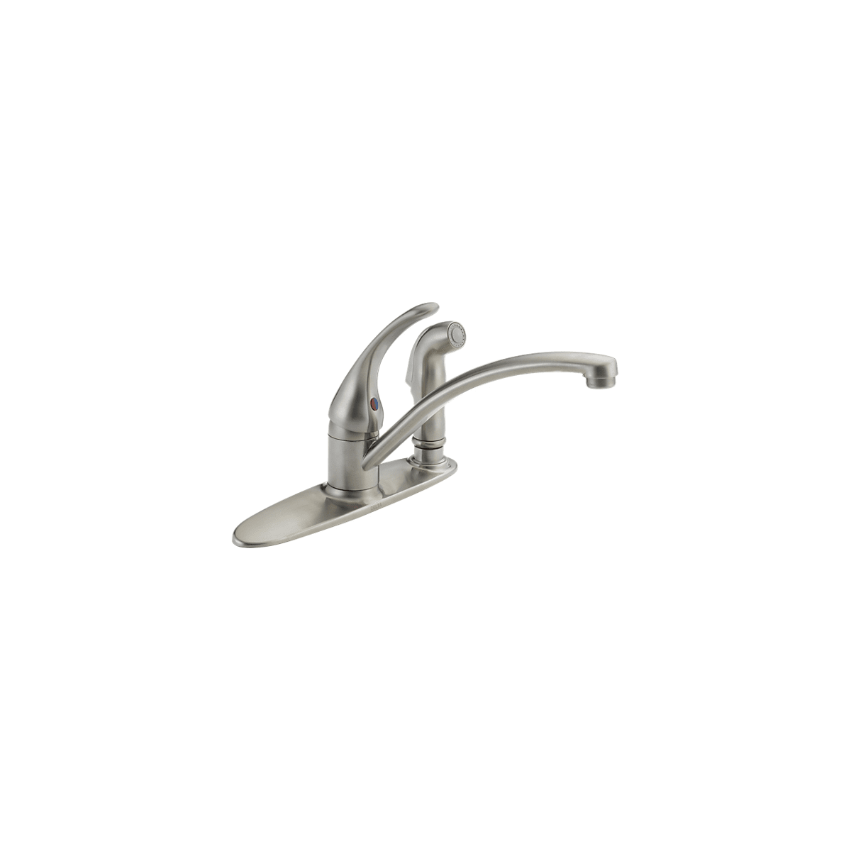 Delta Foundations B4410lf Single Handle Kitchen Faucet With Spray