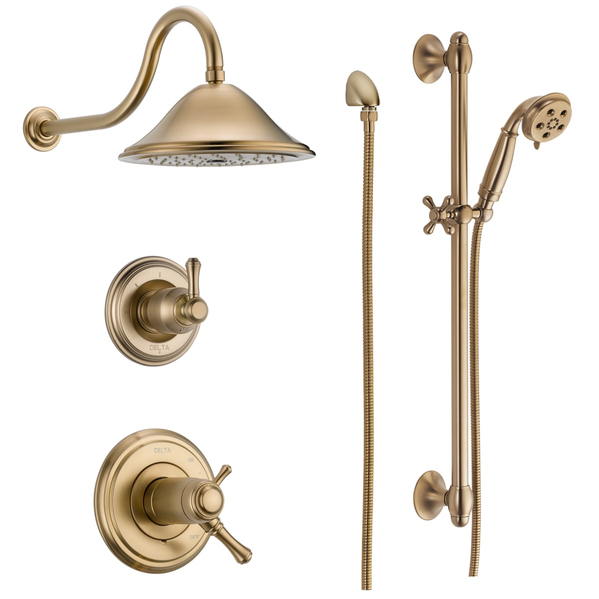 Delta Dss Cassidy 17t01rb Venetian Bronze Tempassure 17t Series Delta Dss Cassidy 17t01rb Venetian Bronze Tempassure 17t Series Thermostatic Shower System With Integrated Volume Control Head And Hand
