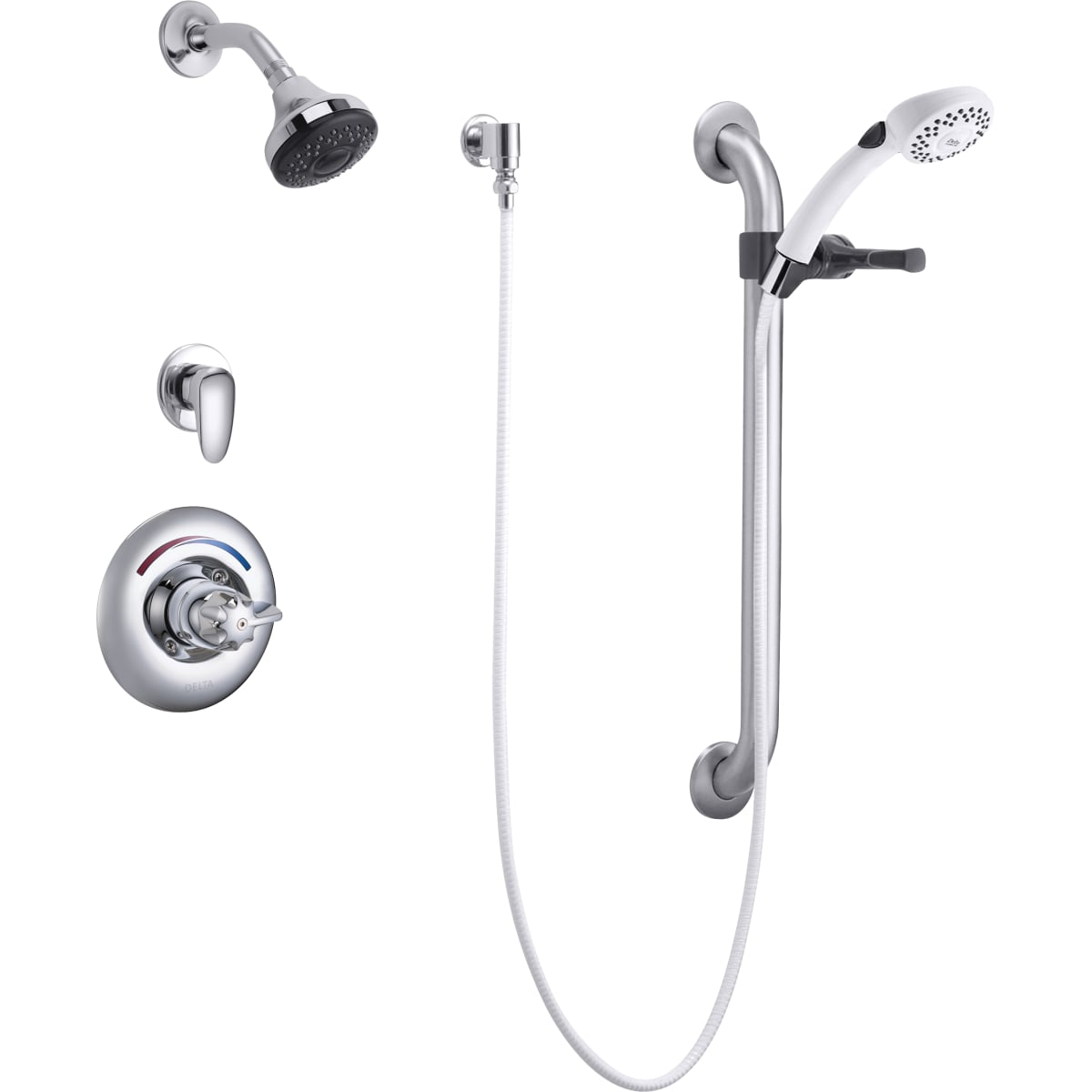 Delta T13h333 Chrome Single Handle Shower Valve Trim With 1 5gpm