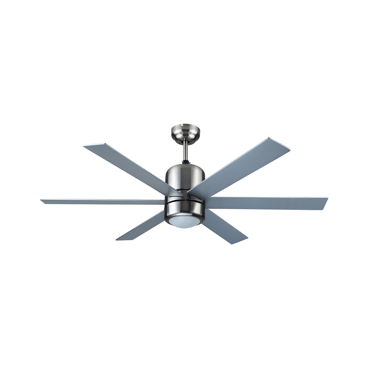 Design House 154419 Satin Nickel Indus Sol 48 6 Blade Indoor Ceiling Fan With Light Kit Faucet Com