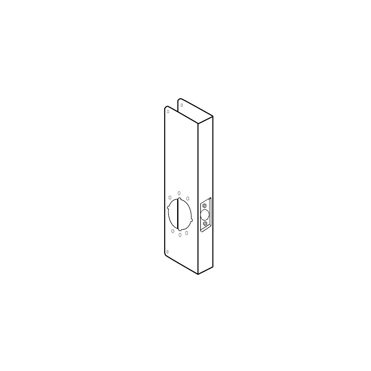Don Jo Cw142s Stainless Steel Single Hole Wrap Around Door