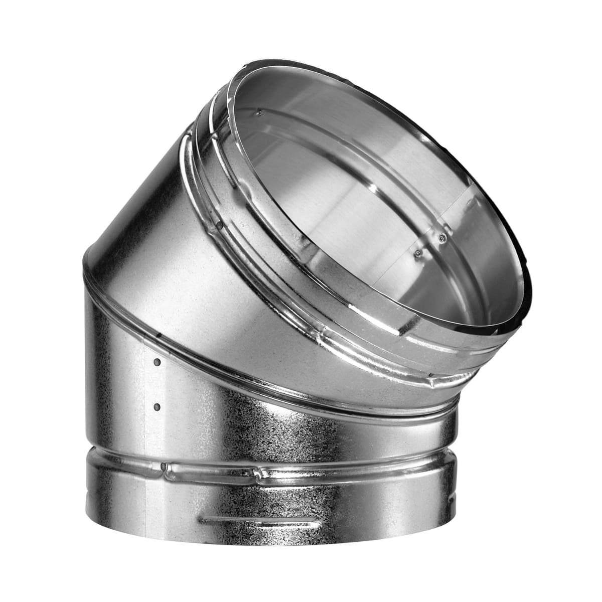 DuraVent 10GVL45 Aluminum 10 Inner Diameter - Type B Round Gas Vent Pipe - Double  Wall - 45 Degree Elbow - VentingPipe.com