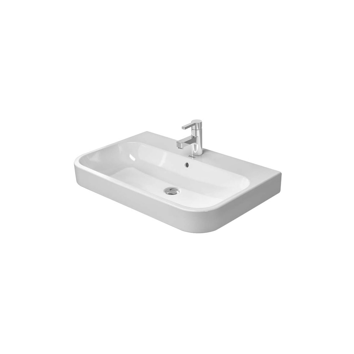 Duravit 2318650000 White Glazed Underside Happy D 2 26 Ceramic Vanity Top Faucetdirect Com
