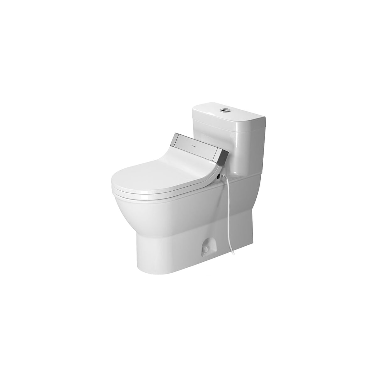Duravit D2102000 Darling New 1.28 GPF One Elongated Toilet with Push Button Flush - Bidet Seat Included - FaucetDirect.com