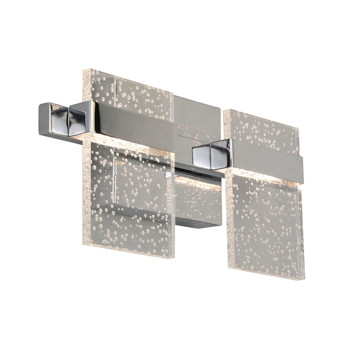 Eglo Madrona 2 Light LED Bath Vanity Light Clear Seedy Chrome 204483A