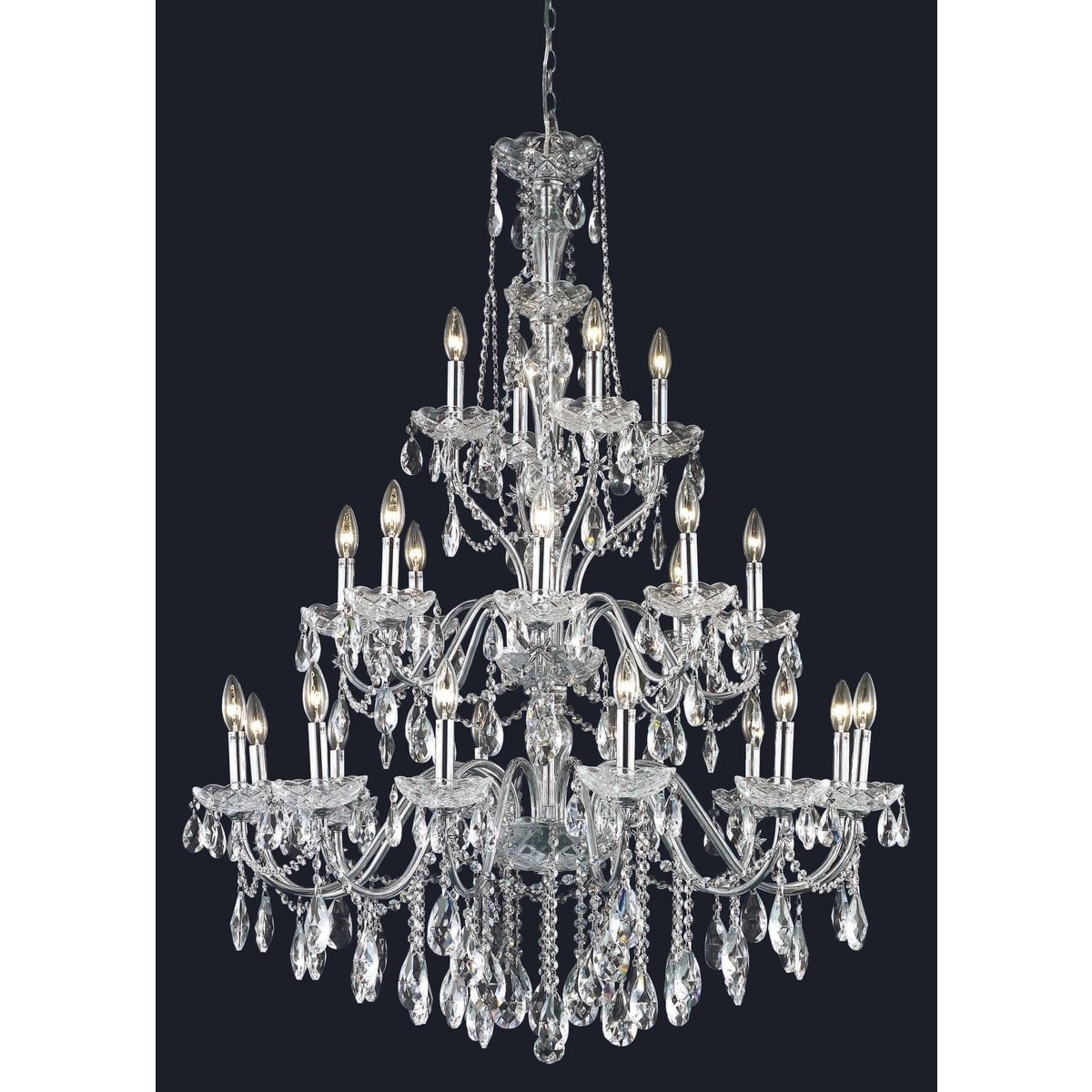 Elegant Lighting 2016G36G/RC Gold St. Francis 24 Light 36