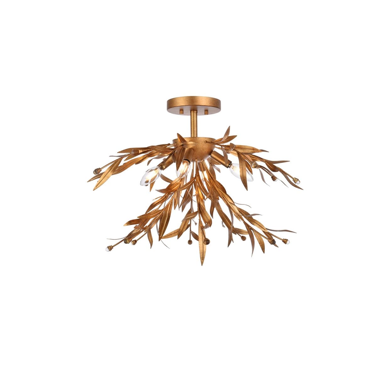 Elegant Lighting LD810F23GL Gold Leaf Priscilla 4 Light 23