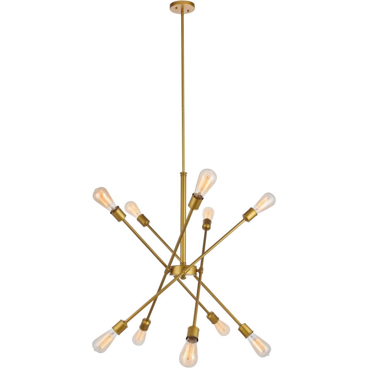 Elegant Lighting LD8019D28BR Brass Axel 10 Light 27