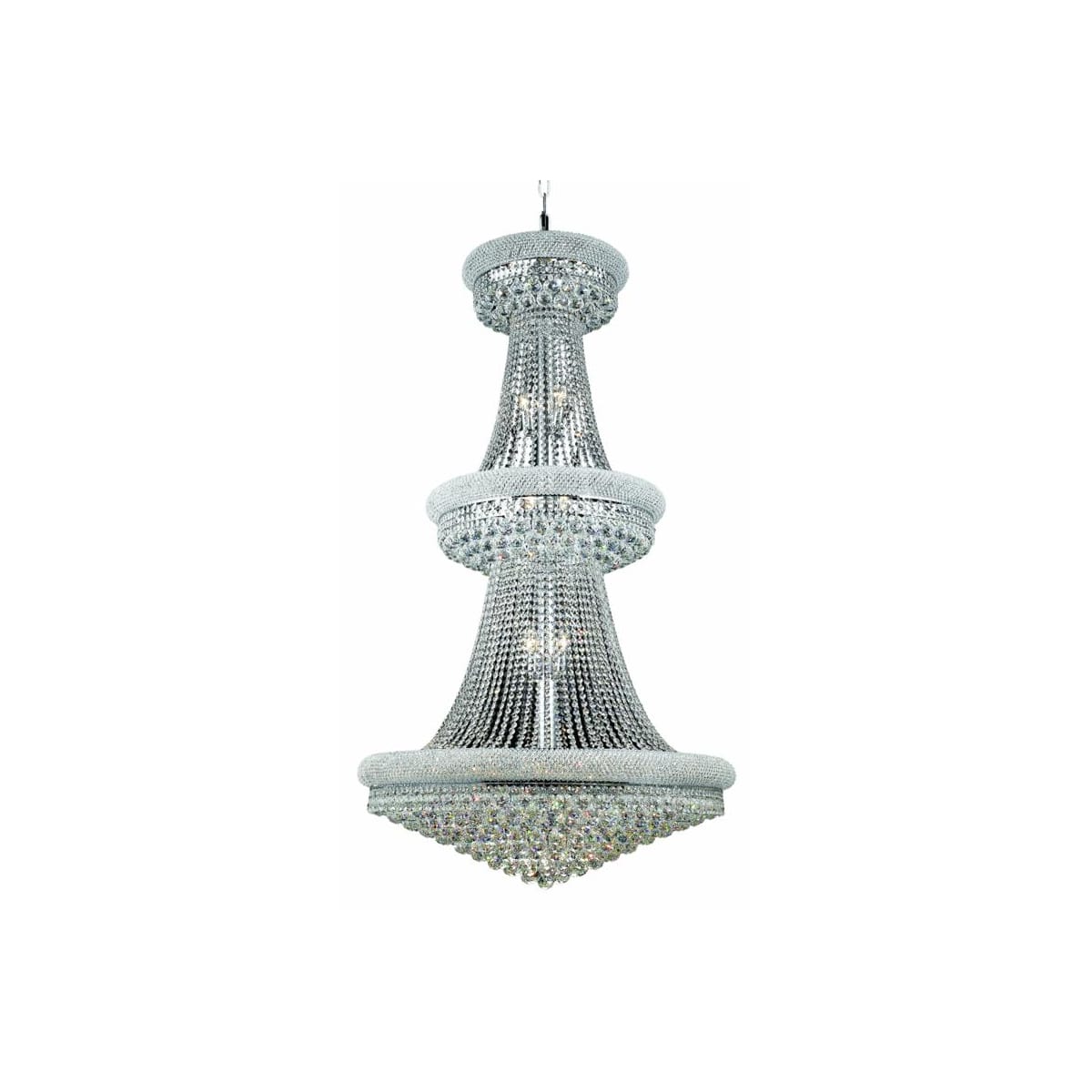 Elegant Lighting 1282D-R-S-CL/RC Mini Collection 2-Light Chrome Fix with Clear Royal Cut Crystal 