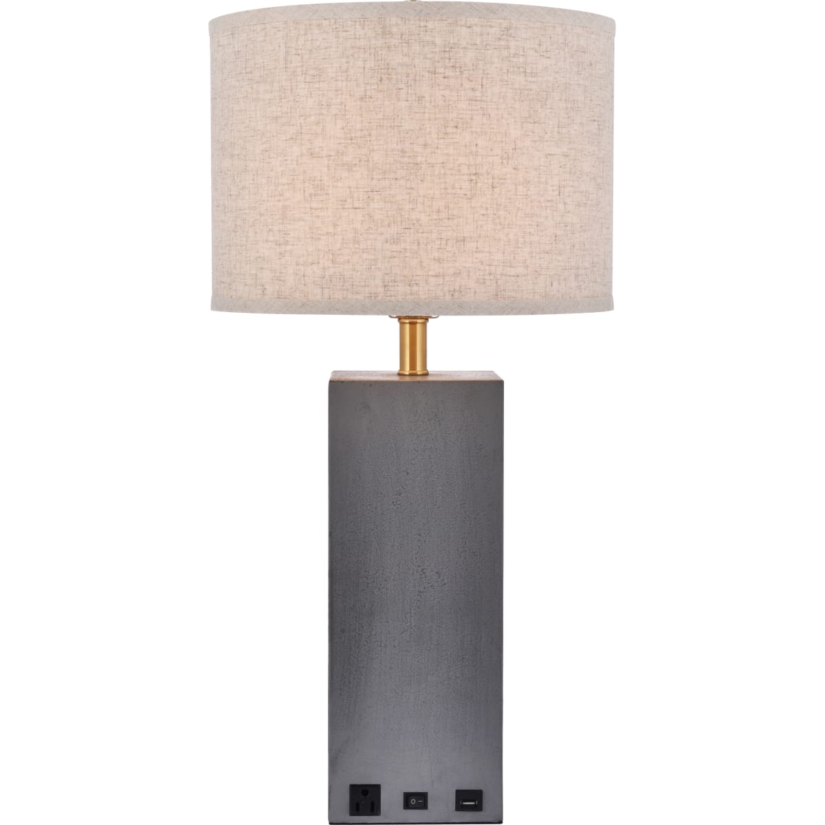 haar Verscherpen deze Elegant Lighting TL3008 Concrete Brio 27" Tall 1 Light Table Lamp with USB  and Power Outlet - LightingDirect.com