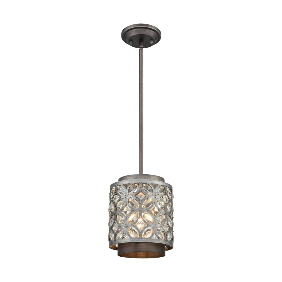 Elk Lighting 12162/1 Weathered Zinc / Matte Silver Rosslyn Single Light 8