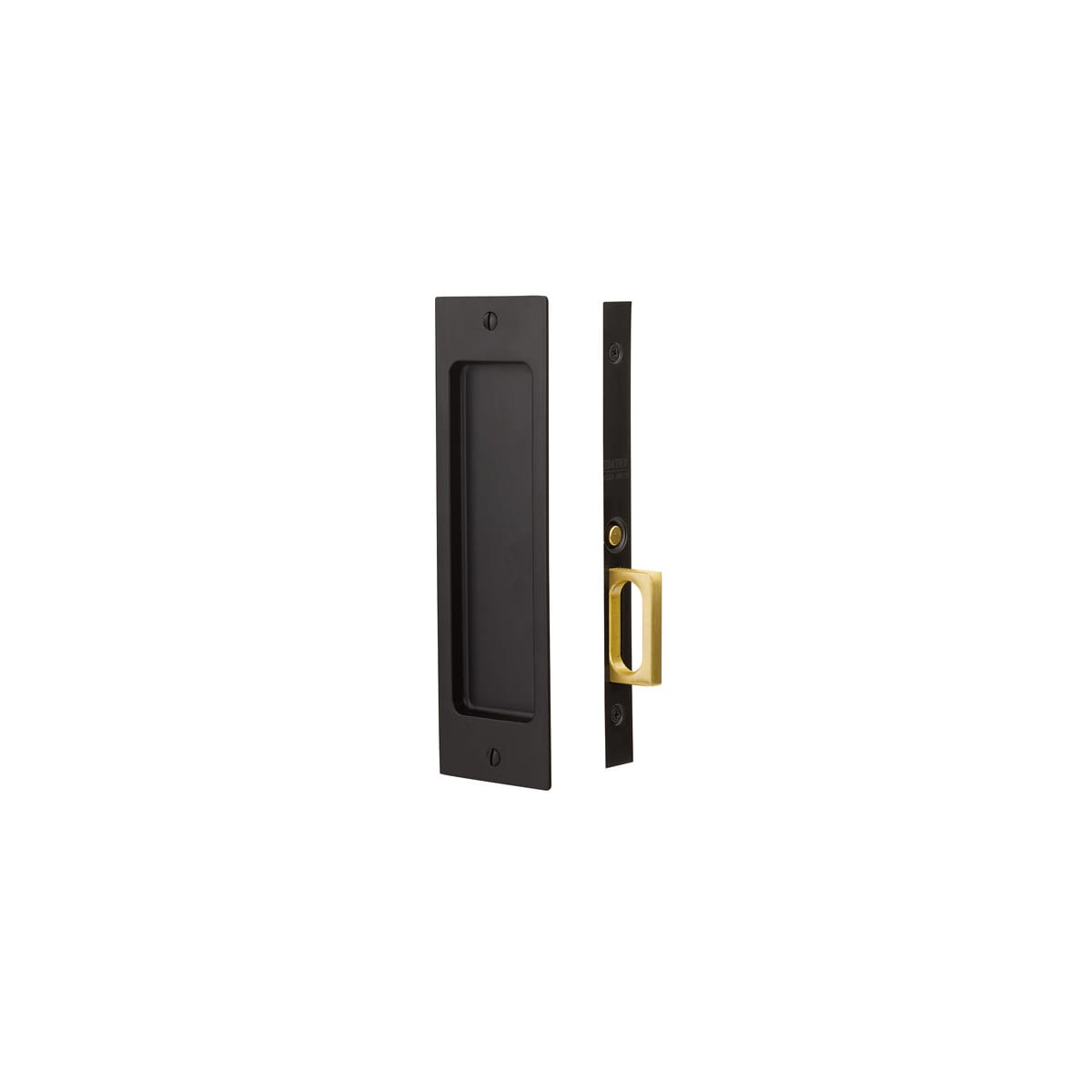 Emtek 2124mb Medium Bronze 8 1 2 Inch Tall Passage Mortise Pocket
