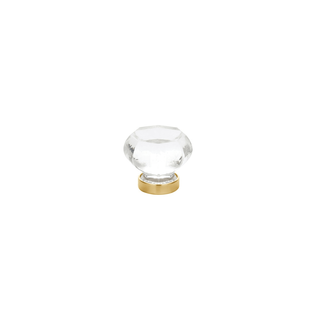Emtek 86011US4 Satin Brass Crystal And Porcelain 1-1/4 Inch