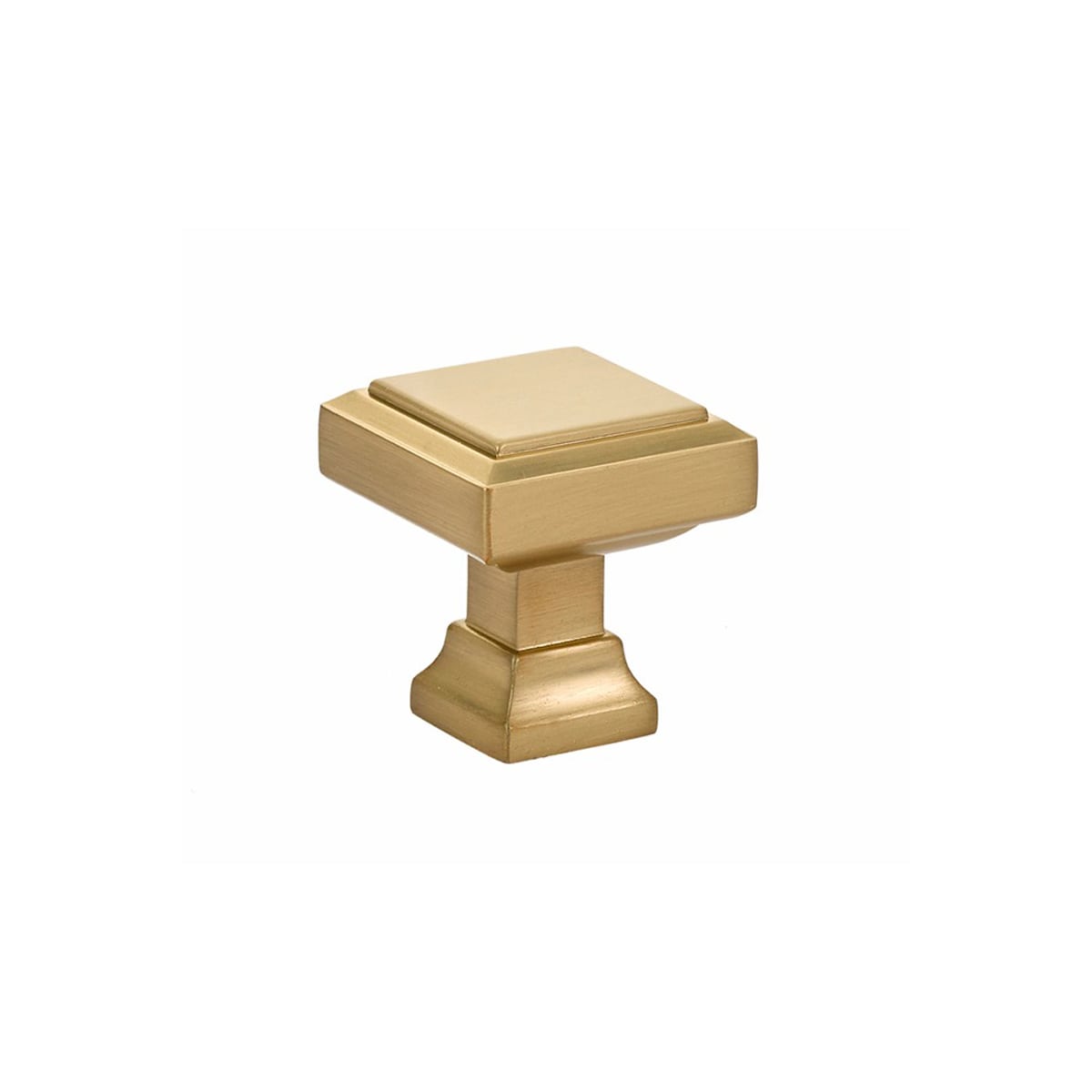 Emtek 86295US4 1.25 in. Geometric Square Cabinet Knob, Satin Brass