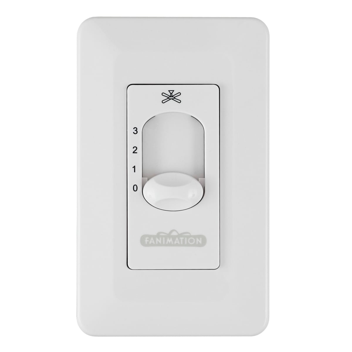 Fanimation Cw1wh White 3 Speed Fan Slide Wall Control