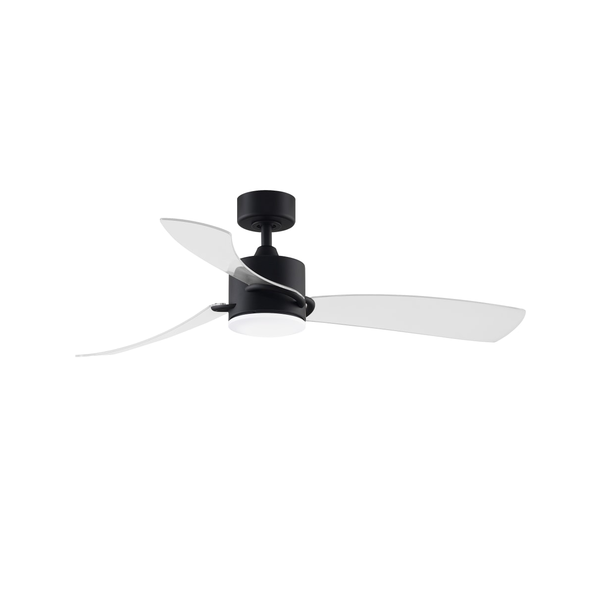 Fanimation Fp8511bl Black Sculptaire 52 3 Blade Indoor Outdoor Ceiling Fan Remote Control And Led Light Kit Included Lightingshowplace Com