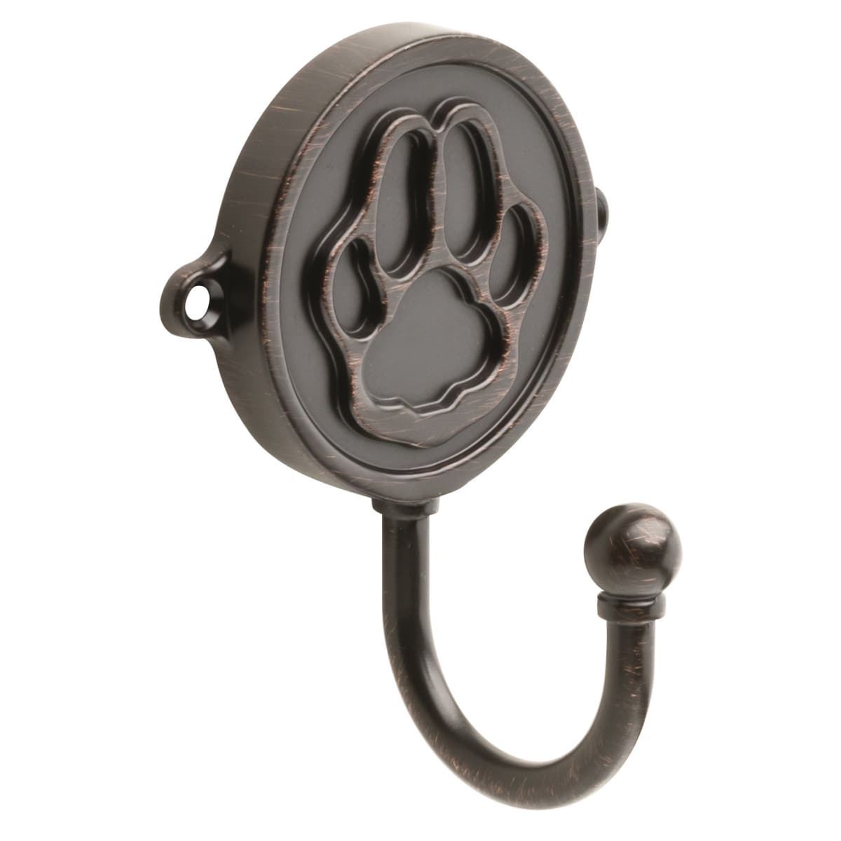 Franklin Brass Coat and Hat Hook with Round Base, Venetian Bronze, 1 Count  (Pack of 1)