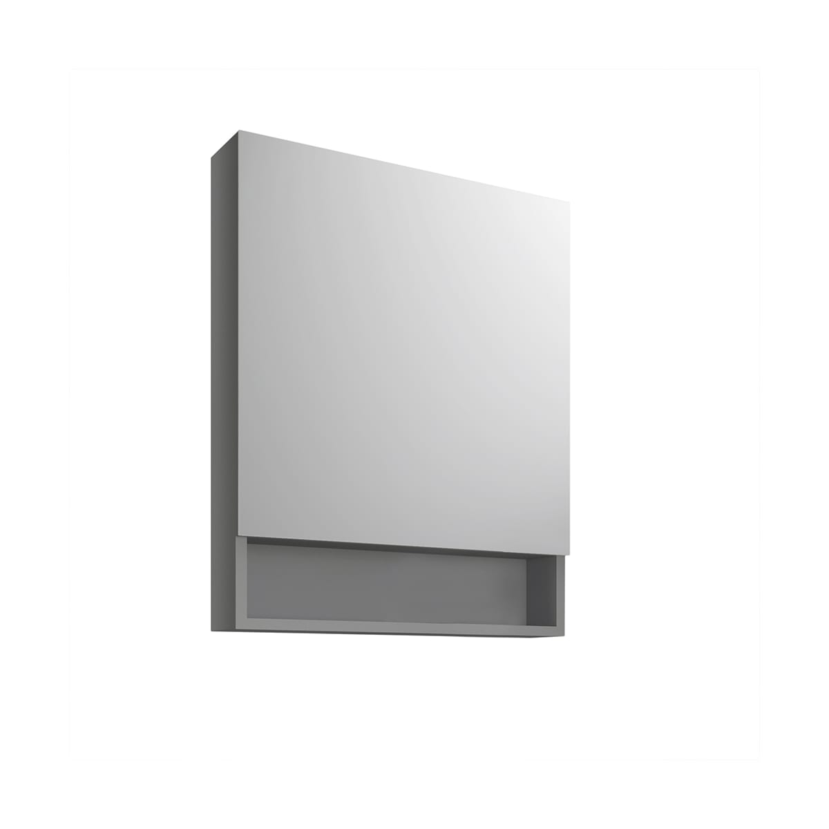 Fresca Fmc6124gr Gray Stella 24 X 31 1 2 Frameless Single Door Medicine Cabinet With Soft Close Hinges Faucet Com