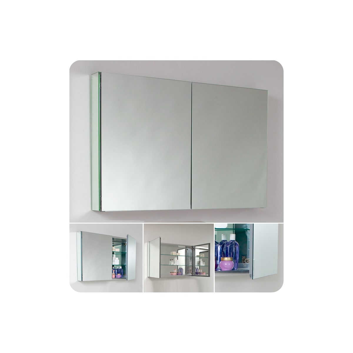 Fresca Fmc8010 Mirror 40 Double Door Frameless Medicine Cabinet