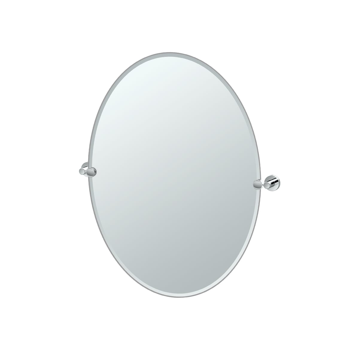 Gatco 4639lg Chrome Glam 24 X 32 Beveled Frameless Oval